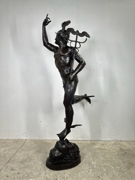 Flying Mercury statue Volante in Italian is an iconic sculpture Roman mythology